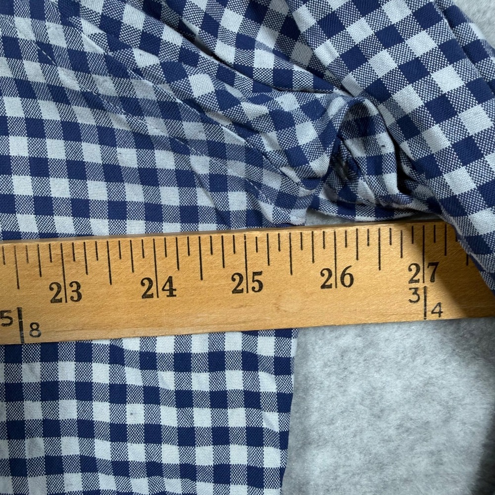 Polo Ralph Lauren Performance Gingham Dress Shirt XXL 2XL Navy Button Down Pony - Picture 6 of 11